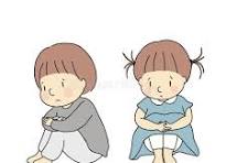 Duas crianças interagindo de forma positiva